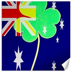 St  Patrick Australia And Ireland Irish Shamrock Australian Country Flag  Canvas 12  X 12   by yoursparklingshop