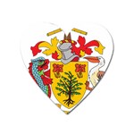 Barbados Coat of Arms Heart Magnet Front