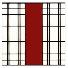 Shoji - Red Large Satin Scarf (square) by Tatami