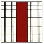 SHOJI - RED Large Satin Scarf (Square) Front