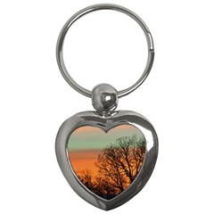 Twilight Sunset Sky Evening Clouds Key Chains (heart)  by Amaryn4rt