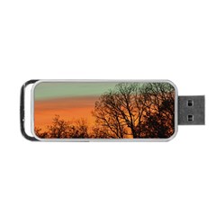 Twilight Sunset Sky Evening Clouds Portable Usb Flash (one Side) by Amaryn4rt