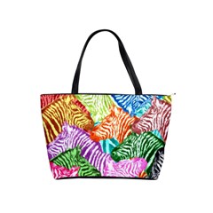 Zebra Colorful Abstract Collage Shoulder Handbags by Amaryn4rt