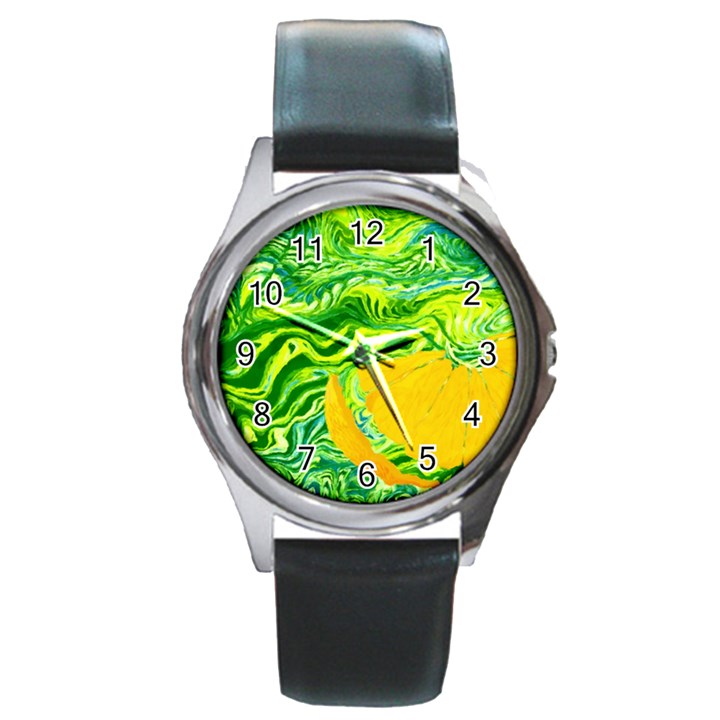 Zitro Abstract Sour Texture Food Round Metal Watch