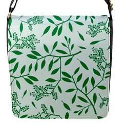 Leaves Foliage Green Wallpaper Flap Messenger Bag (s) by Amaryn4rt