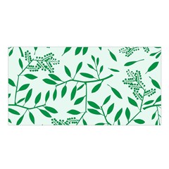 Leaves Foliage Green Wallpaper Satin Shawl