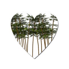 Bamboo Plant Wellness Digital Art Heart Magnet