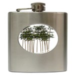 Bamboo Plant Wellness Digital Art Hip Flask (6 oz) Front