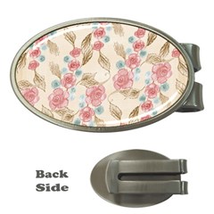 Background Page Template Floral Money Clips (oval)  by Amaryn4rt