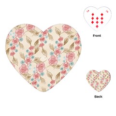 Background Page Template Floral Playing Cards (heart)  by Amaryn4rt