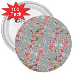 Background Page Template Floral 3  Buttons (100 Pack) 