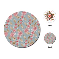 Background Page Template Floral Playing Cards (round)  by Amaryn4rt