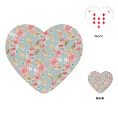 Background Page Template Floral Playing Cards (heart)  by Amaryn4rt