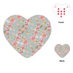 Background Page Template Floral Playing Cards (Heart)  Front