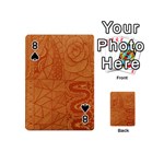 Burnt Amber Orange Brown Abstract Playing Cards 54 (Mini)  Front - Spade8