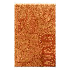 Burnt Amber Orange Brown Abstract Shower Curtain 48  X 72  (small)  by Amaryn4rt