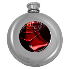 Fractal Mathematics Abstract Round Hip Flask (5 Oz) by Amaryn4rt