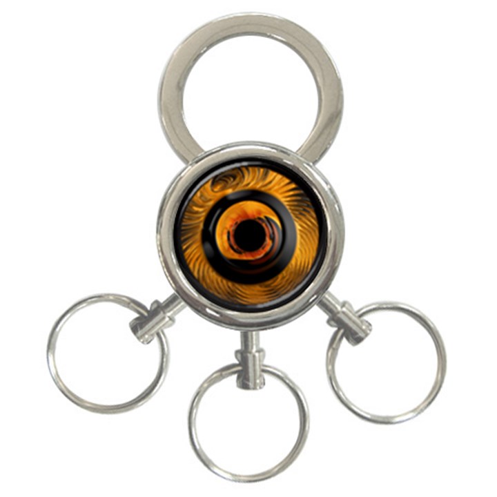 Fractal Mathematics Abstract 3-Ring Key Chains