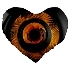 Fractal Mathematics Abstract Large 19  Premium Heart Shape Cushions by Amaryn4rt