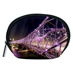 Helixbridge Bridge Lights Night Accessory Pouches (medium)  by Amaryn4rt