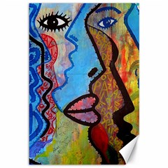 Graffiti Wall Color Artistic Canvas 12  X 18   by Amaryn4rt