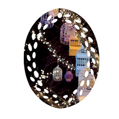 Qingdao Provence Lights Outdoors Oval Filigree Ornament (2-side)  by Amaryn4rt