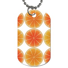 Orange Discs Orange Slices Fruit Dog Tag (one Side) by Amaryn4rt