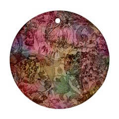 Texture Background Spring Colorful Ornament (round) 