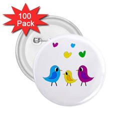 Bird Family 2 25  Buttons (100 Pack)  by Valentinaart