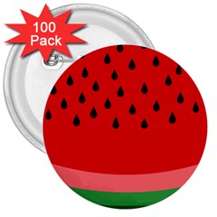 Watermelon  3  Buttons (100 Pack)  by Valentinaart