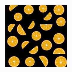 Oranges Pattern - Black Medium Glasses Cloth