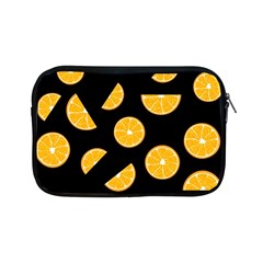 Oranges Pattern - Black Apple Ipad Mini Zipper Cases by Valentinaart
