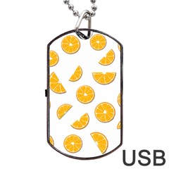 Oranges Dog Tag Usb Flash (one Side) by Valentinaart