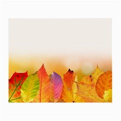 Autumn Leaves Colorful Fall Foliage Small Glasses Cloth (2-side) by Amaryn4rt