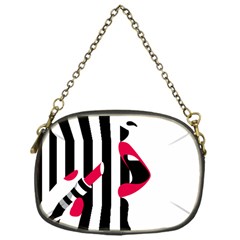 Lipstick Face Girl Chain Purses (One Side) 