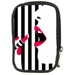 Lipstick Face Girl Compact Camera Cases