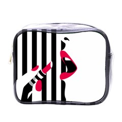 Lipstick Face Girl Mini Toiletries Bags