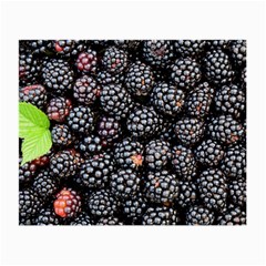 Blackberries Background Black Dark Small Glasses Cloth (2-side) by Amaryn4rt