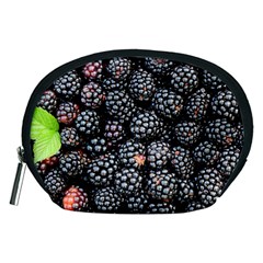 Blackberries Background Black Dark Accessory Pouches (medium)  by Amaryn4rt