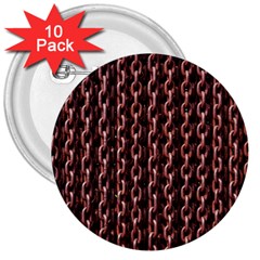 Chain Rusty Links Iron Metal Rust 3  Buttons (10 Pack)  by Amaryn4rt