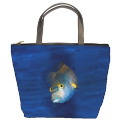 Fish Blue Animal Water Nature Bucket Bags by Amaryn4rt