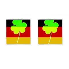 Irish German Germany Ireland Funny St Patrick Flag Cufflinks (square) by yoursparklingshop