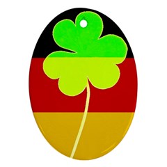 Irish German Germany Ireland Funny St Patrick Flag Oval Ornament (two Sides) by yoursparklingshop