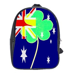 Irish Australian Australia Ireland Shamrock Funny St Patrick Flag School Bags(large)  by yoursparklingshop