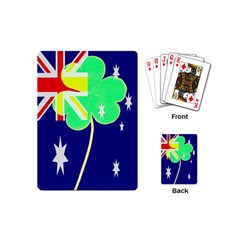 Irish Australian Australia Ireland Shamrock Funny St Patrick Flag Playing Cards (mini)  by yoursparklingshop