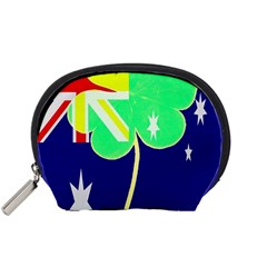 Irish Australian Australia Ireland Shamrock Funny St Patrick Flag Accessory Pouches (small)  by yoursparklingshop