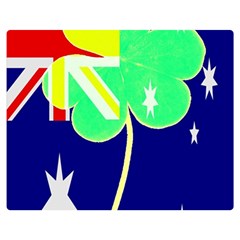 Irish Australian Australia Ireland Shamrock Funny St Patrick Flag Double Sided Flano Blanket (medium) 