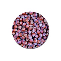 Hazelnuts Nuts Market Brown Nut Magnet 3  (round) by Amaryn4rt