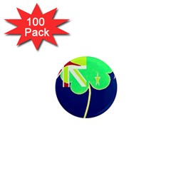 IrishShamrock New Zealand Ireland Funny St Patrick Flag 1  Mini Magnets (100 pack) 