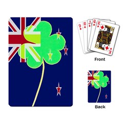 IrishShamrock New Zealand Ireland Funny St Patrick Flag Playing Card